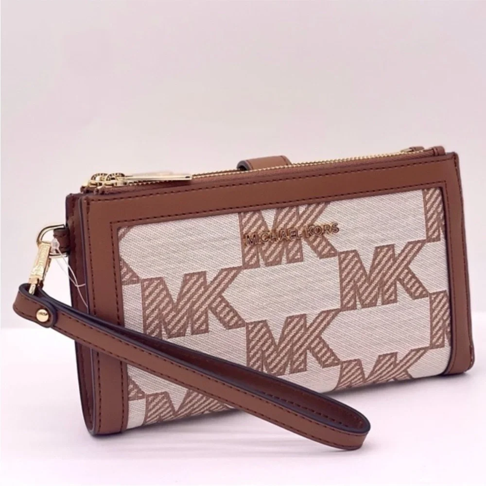 Michael Kors DoubleZip Wristlet Wallet Luggage